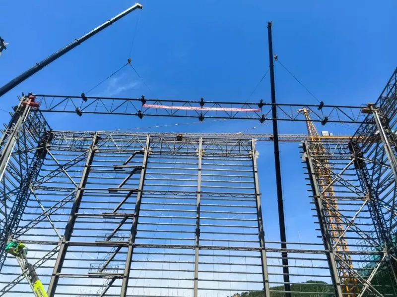 EHSS a’ crìochnachadh togail beam de thalla dìon ìre nàiseanta airson Hanhe Cable