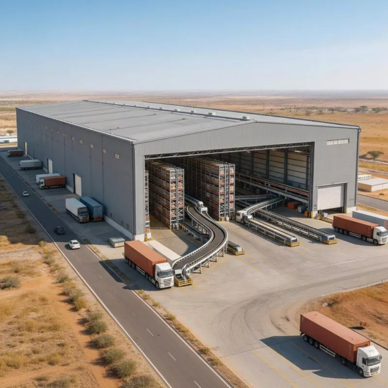 Dè na prìomh bhuannachdan a tha ann an togail taigh-bathair Logistics Frame Steel Modular Prefab airson Ionadan Sgaoilidh E-Malairt?