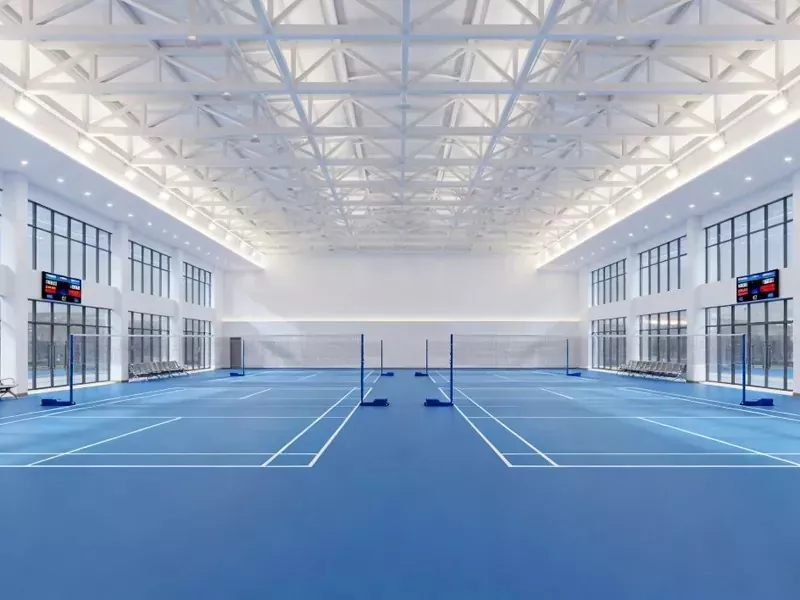 Togail Stàilinn Talla Badminton a-staigh
