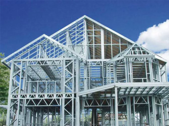 Light Steel Frame Prefab Metal Togalach Structar Structar Co-labhairt Hal