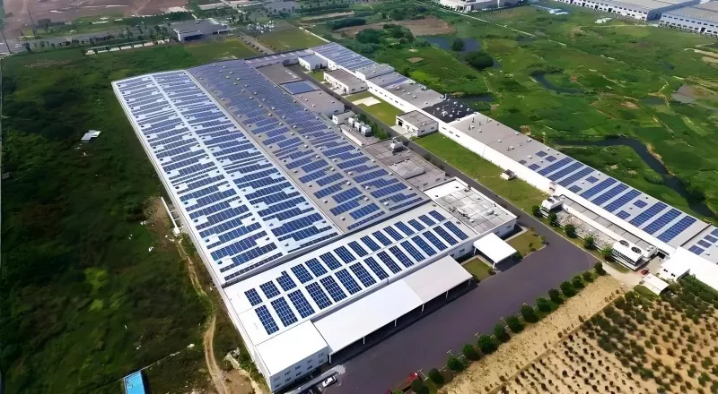 Togail Stàilinn Warehouse aonaichte PV