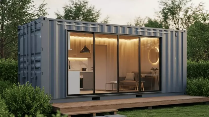 Container stàilinn aon làr a ghabhas a chruachadh