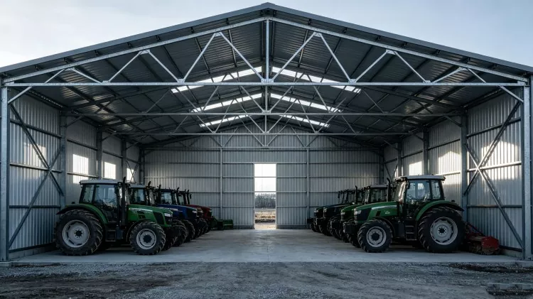 Structar Stàilinn Inneal Àiteachais Togail Warehouse