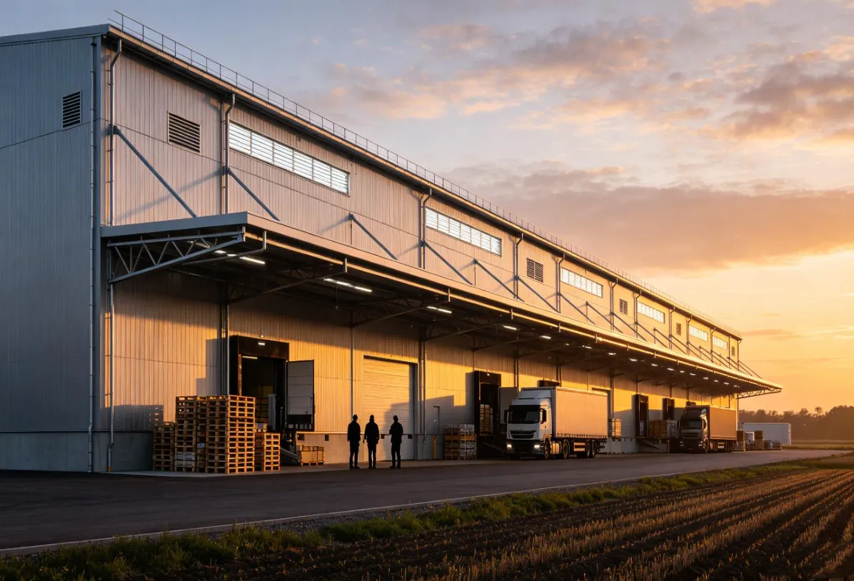 Structar stàilinn togail ionad logistics toradh àiteachais